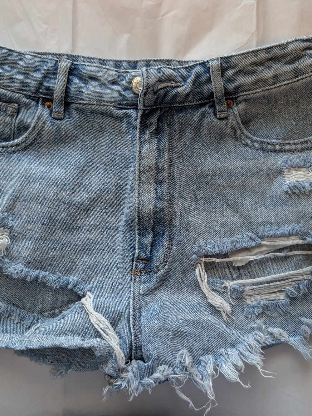 PacSun Light Blue Distressed Denim Jean Shorts